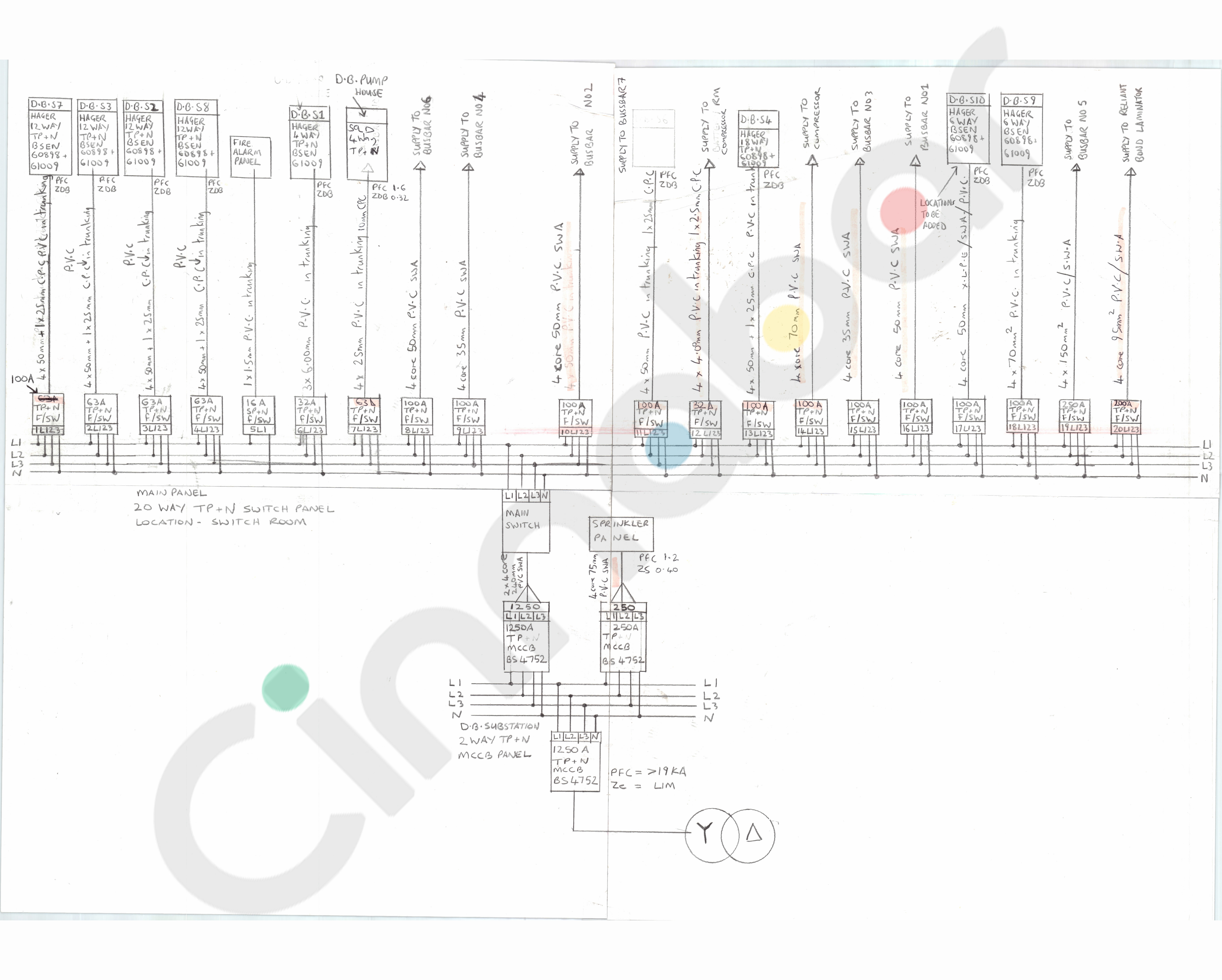 Marked Up Elec. Schematic